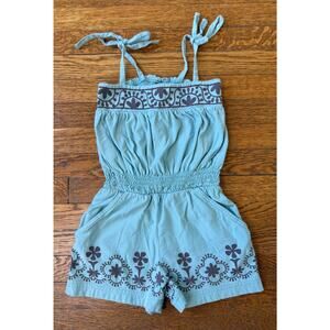 Tea Collection Girls' Blue Summer Shorts Romper Size 5